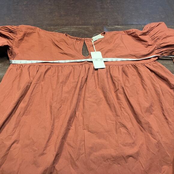 Gracemade Miriam Organic Cotton Dress Womens Small/Medium Relaxed Red‎ Clay - Picture 14 of 15
